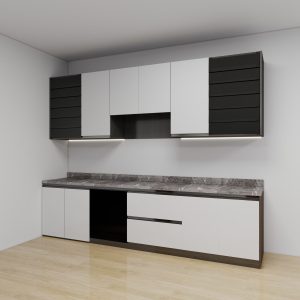 Tủ bếp gỗ MDF Cốt xanh chống ẩm TBHM68 3 tu bep go loi xanh chong am thai 2