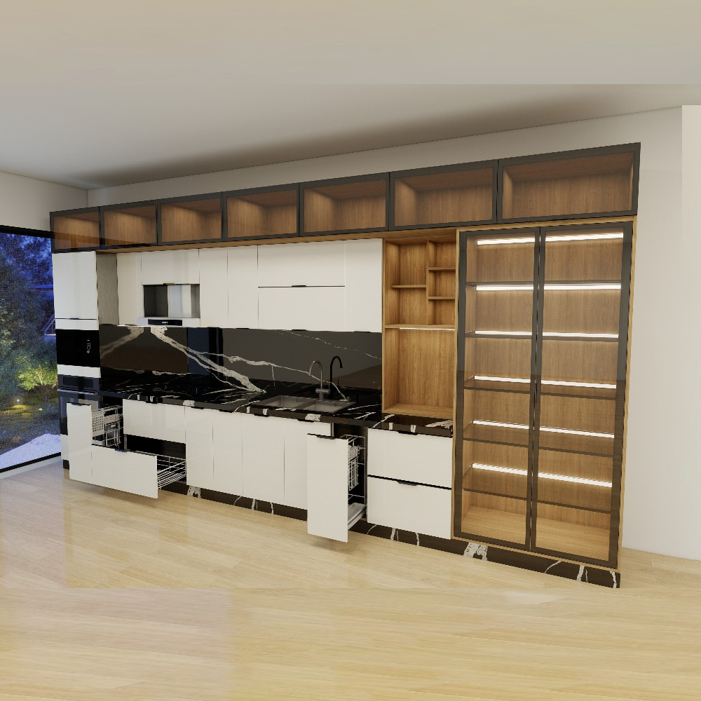 Tủ bếp Inox Cánh Kính TBHM02 3 Tủ bếp Inox Cánh Kính TBHM02 - Ảnh 3