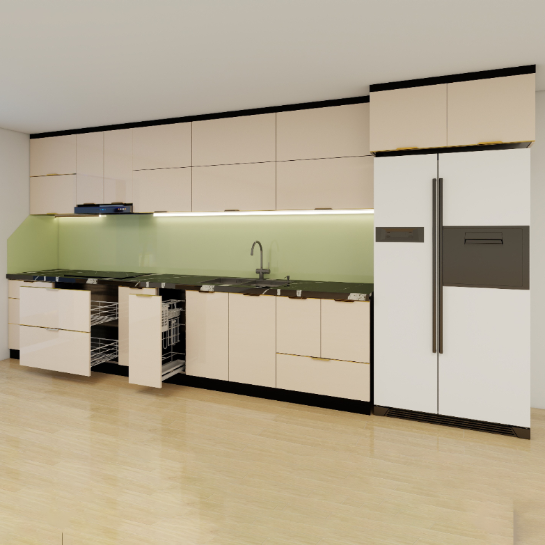 Tủ bếp Inox Cánh Kính TBHM03 3 Tủ bếp Inox Cánh Kính TBHM03 - Ảnh 3