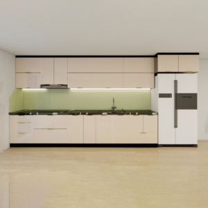 Tủ bếp Inox Cánh Kính TBHM03