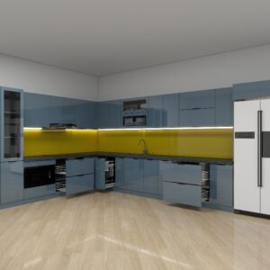 Tủ bếp Inox Cánh Kính TBHM05 5 tu bep inox canh kinh tbhm0504