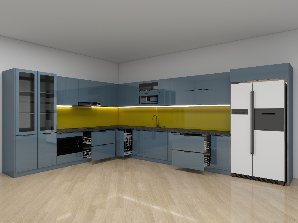 Tủ bếp Inox Cánh Kính TBHM05 2 Tủ bếp Inox Cánh Kính TBHM05 - Ảnh 2