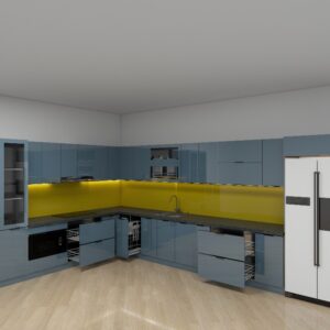 Tủ bếp Inox Cánh Kính TBHM05 7 tu bep inox canh kinh tbhm0505