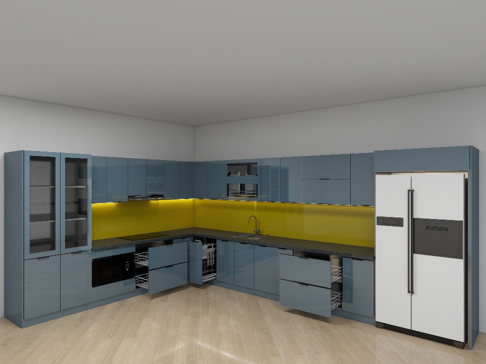 Tủ bếp Inox Cánh Kính TBHM05 4 Tủ bếp Inox Cánh Kính TBHM05 - Ảnh 4