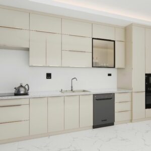 Tủ bếp Inox Cánh Kính TBHM10