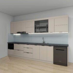 Tủ bếp Inox Cánh Kính TBHM11