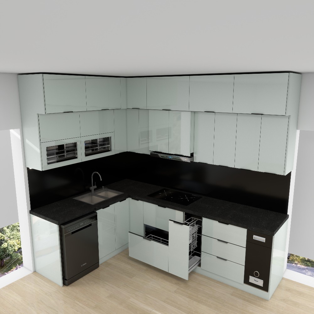 Tủ bếp Inox Cánh Kính TBHM12 3 Tủ bếp Inox Cánh Kính TBHM12 - Ảnh 3