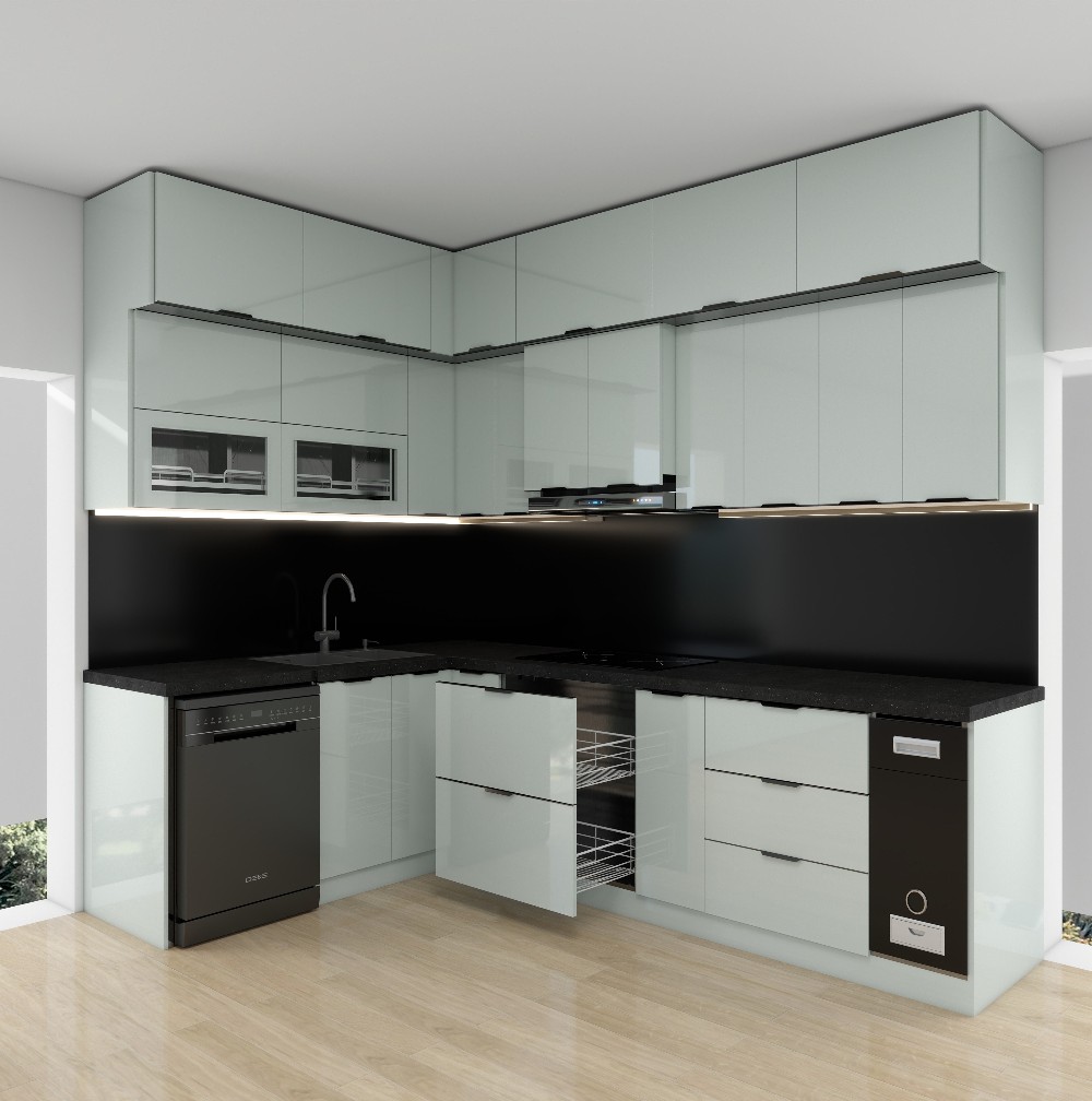 Tủ bếp Inox Cánh Kính TBHM12 2 Tủ bếp Inox Cánh Kính TBHM12 - Ảnh 2