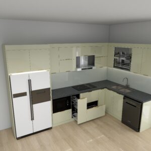 Tủ bếp Inox Cánh Kính TBHM13 5 tu bep inox canh kinh tbhm1304