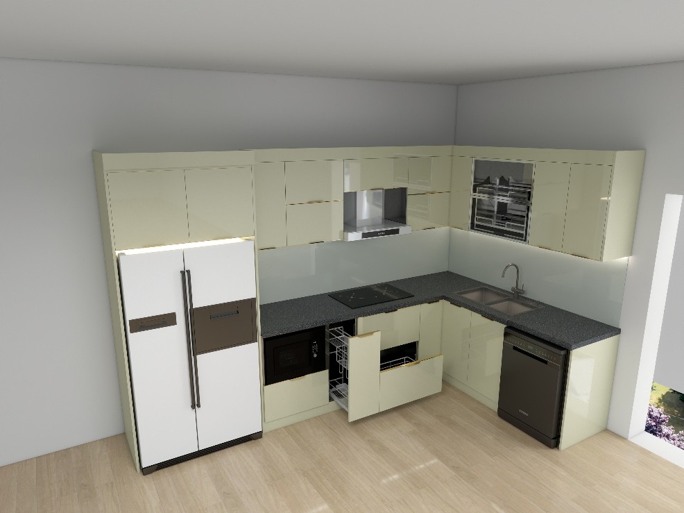 Tủ bếp Inox Cánh Kính TBHM13 3 Tủ bếp Inox Cánh Kính TBHM13 - Ảnh 3