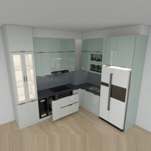 Tủ bếp Inox Cánh Kính TBHM14 3 tu bep inox canh kinh tbhm1402