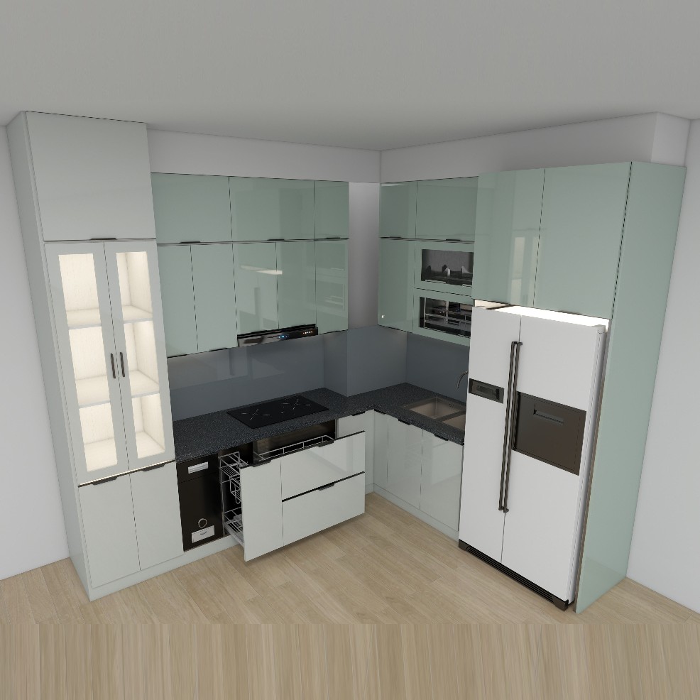 Tủ bếp Inox Cánh Kính TBHM14 2 Tủ bếp Inox Cánh Kính TBHM14 - Ảnh 2