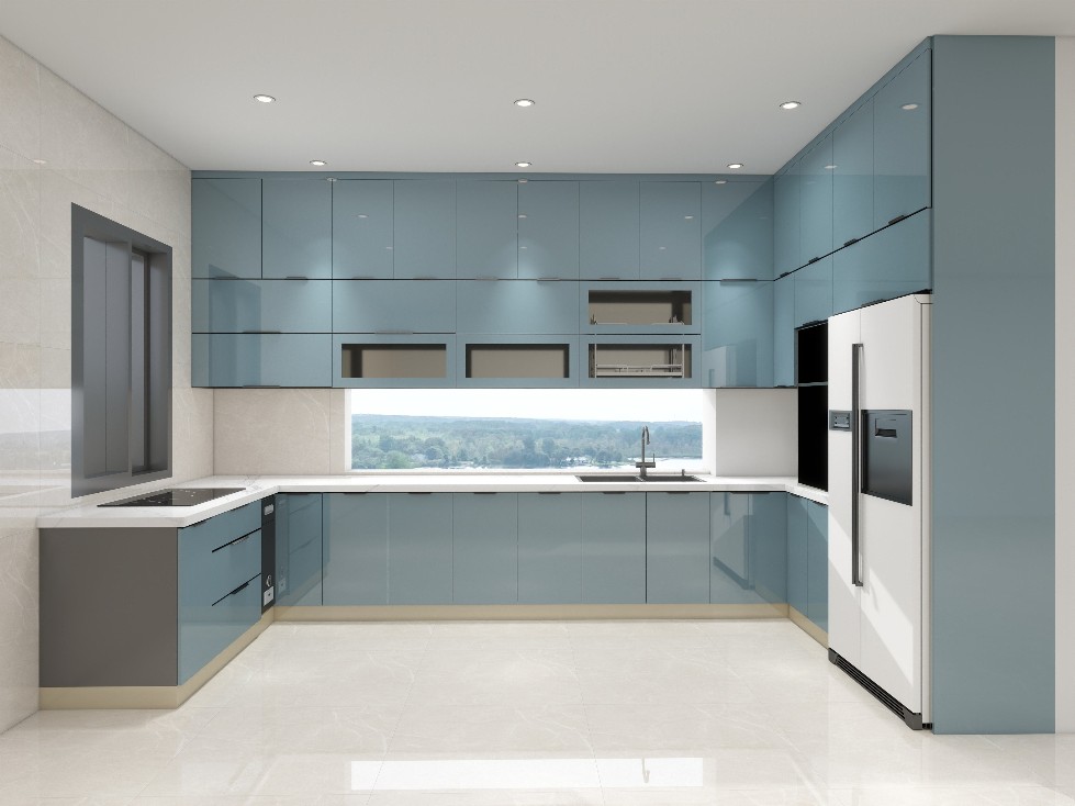 Tủ bếp Inox Cánh Kính TBHM17 1 Tủ bếp Inox Cánh Kính TBHM17