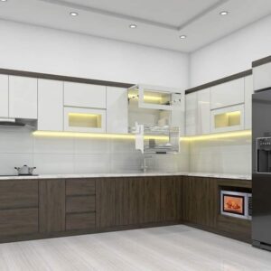 Tủ bếp gỗ MDF Cốt xanh chống ẩm TBHM69