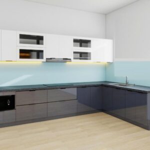 Tủ bếp Inox Cánh Kính TBHM19