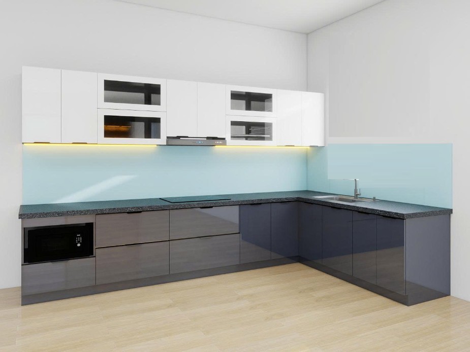 Tủ bếp Inox Cánh Kính TBHM19 1 Tủ bếp Inox Cánh Kính TBHM19