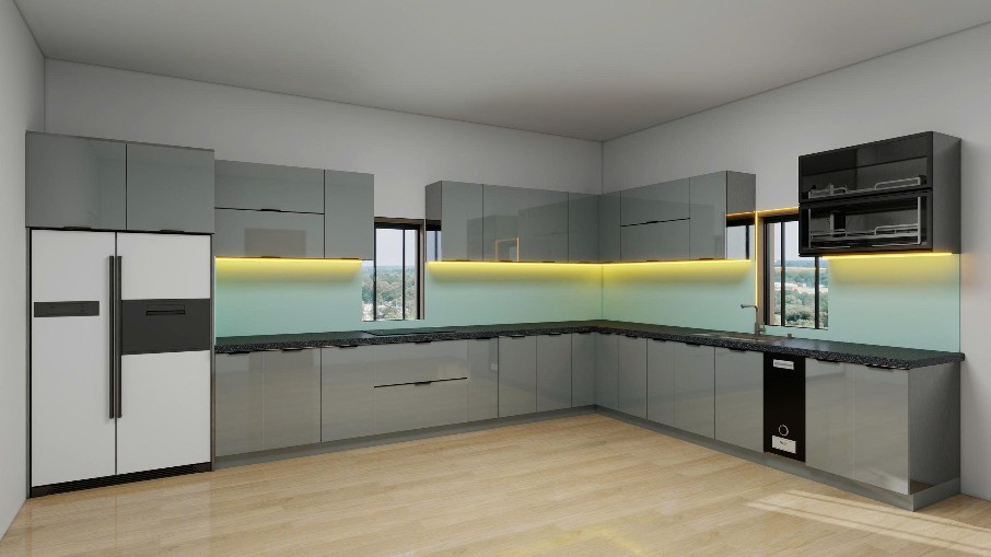 Tủ bếp Inox Cánh Kính TBHM20 1 Tủ bếp Inox Cánh Kính TBHM20