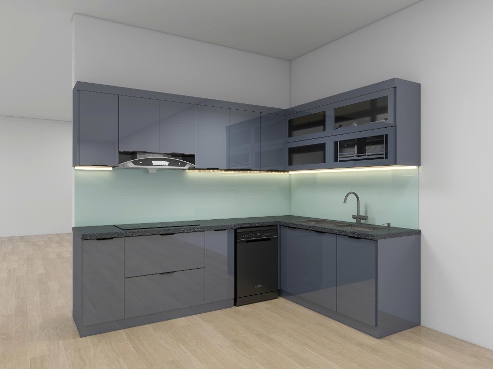 Tủ bếp Inox Cánh Kính TBHM22 1 Tủ bếp Inox Cánh Kính TBHM22