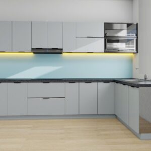 Tủ bếp Inox Cánh Kính TBHM23