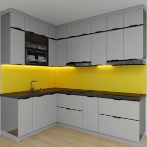 Tủ bếp Inox Cánh Kính TBHM24