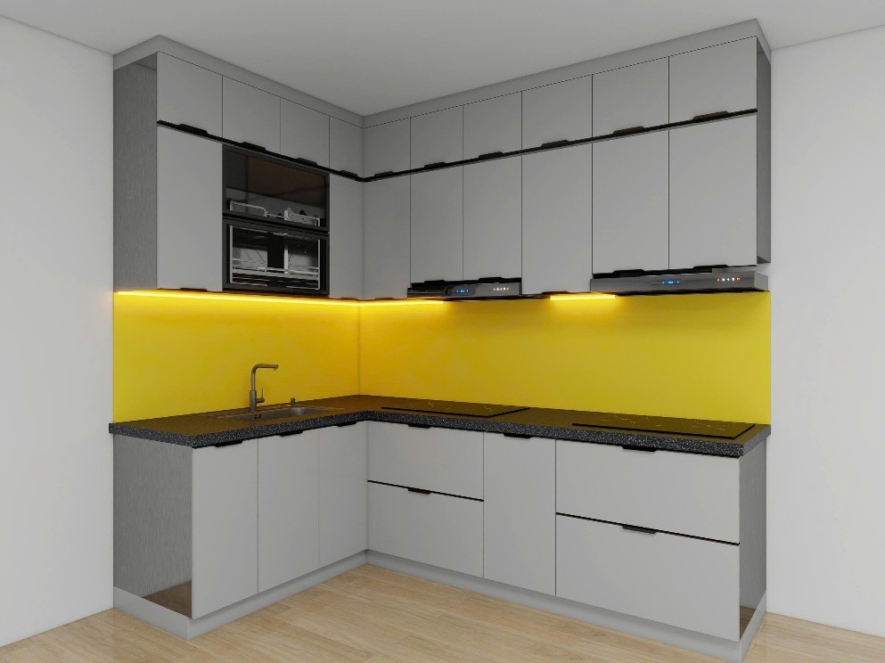 Tủ bếp Inox Cánh Kính TBHM24 1 Tủ bếp Inox Cánh Kính TBHM24