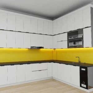 Tủ bếp Inox Cánh Kính TBHM26