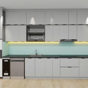 Tủ bếp Inox Cánh Kính TBHM27