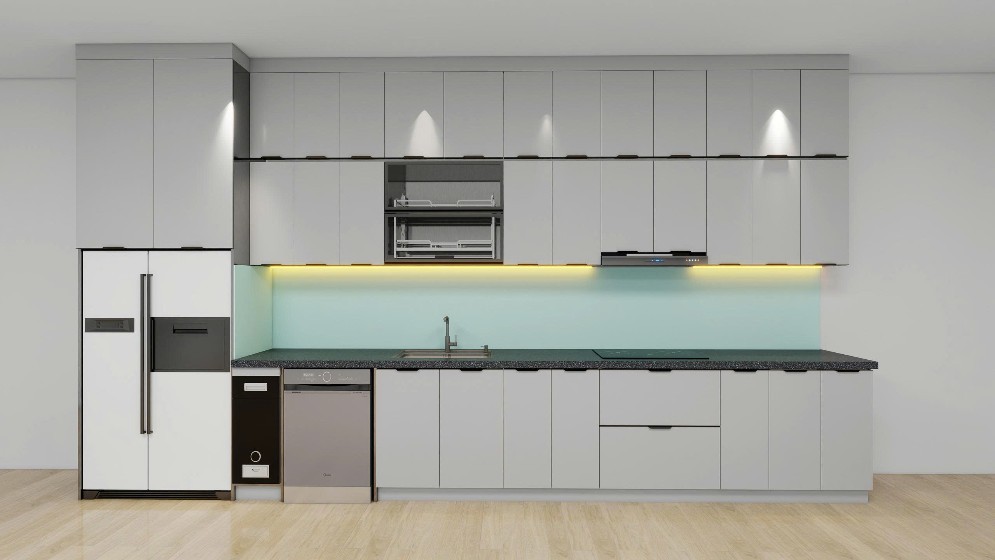 Tủ bếp Inox Cánh Kính TBHM27 1 Tủ bếp Inox Cánh Kính TBHM27