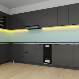 Tủ bếp Inox Cánh Kính TBHM28