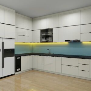 Tủ bếp Inox Cánh Kính TBHM31