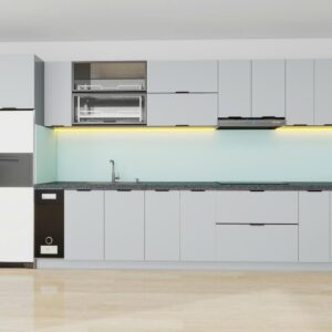 Tủ bếp Inox Cánh Kính TBHM32