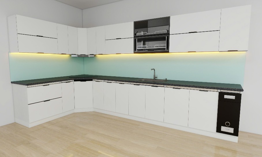 Tủ bếp Inox Cánh Kính TBHM35 1 Tủ bếp Inox Cánh Kính TBHM35