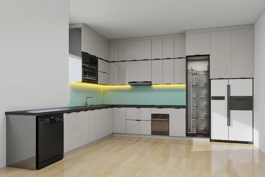 Tủ bếp Inox Cánh Kính TBHM37 1 Tủ bếp Inox Cánh Kính TBHM37