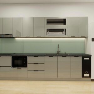 Tủ bếp Inox Cánh Kính TBHM41