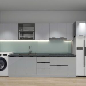 Tủ bếp Inox Cánh Kính TBHM43