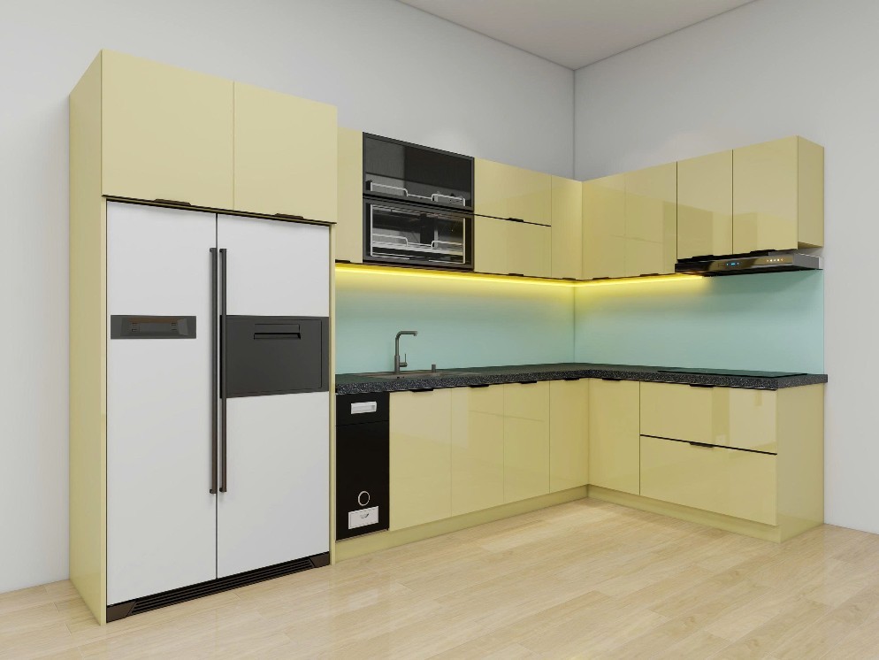 Tủ bếp Inox Cánh Kính TBHM45 1 Tủ bếp Inox Cánh Kính TBHM45