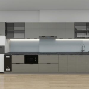 Tủ bếp Inox Cánh Kính TBHM48