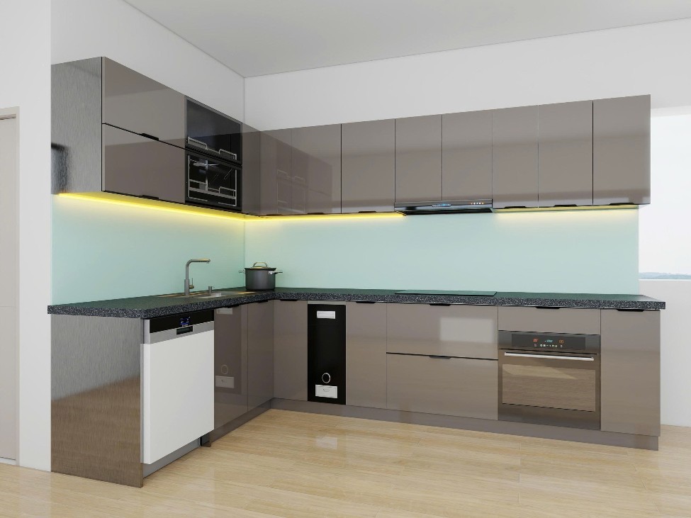 Tủ bếp Inox Cánh Kính TBHM49 1 Tủ bếp Inox Cánh Kính TBHM49