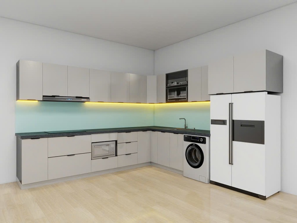 Tủ bếp Inox Cánh Kính TBHM51 1 Tủ bếp Inox Cánh Kính TBHM51