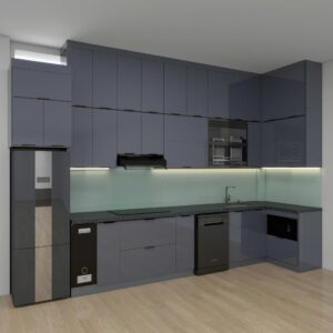 Tủ bếp Inox Cánh Kính TBHM53