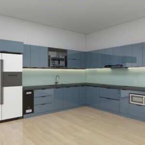 Tủ bếp Inox Cánh Kính TBHM54