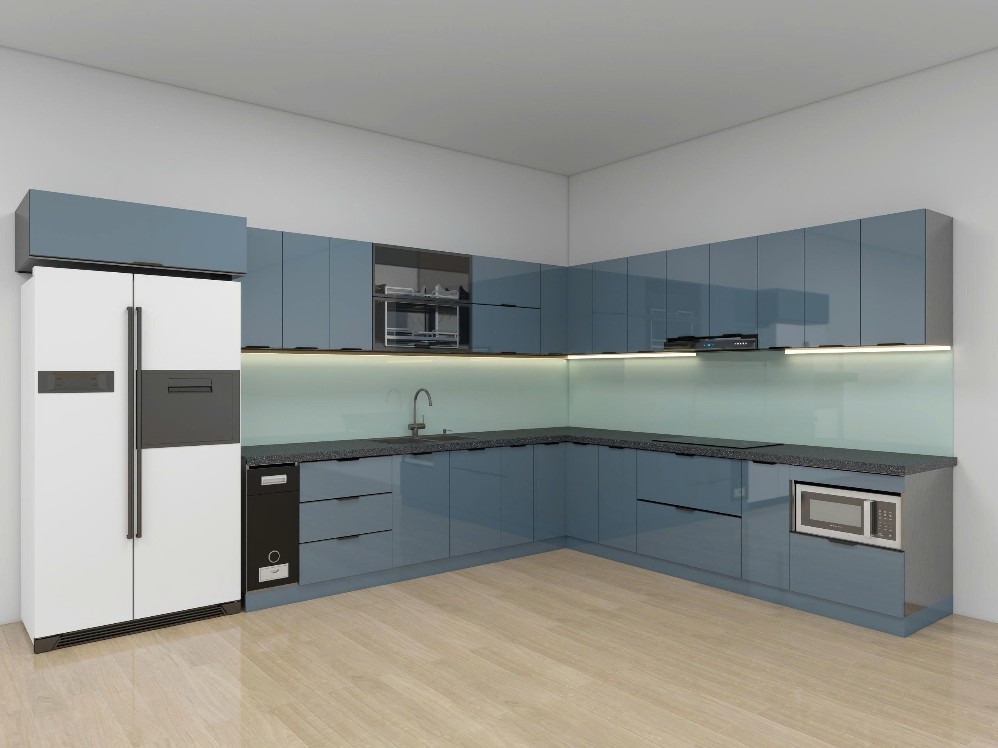 Tủ bếp Inox Cánh Kính TBHM54 1 Tủ bếp Inox Cánh Kính TBHM54