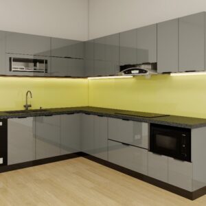 Tủ bếp Inox Cánh Kính TBHM56