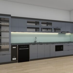 Tủ bếp Inox Cánh Kính TBHM57