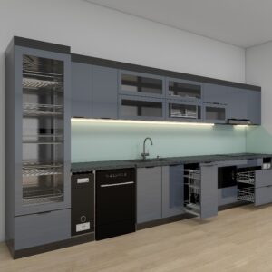 Tủ bếp Inox Cánh Kính TBHM57 3 tu bep inox canh kinh tbhm5702