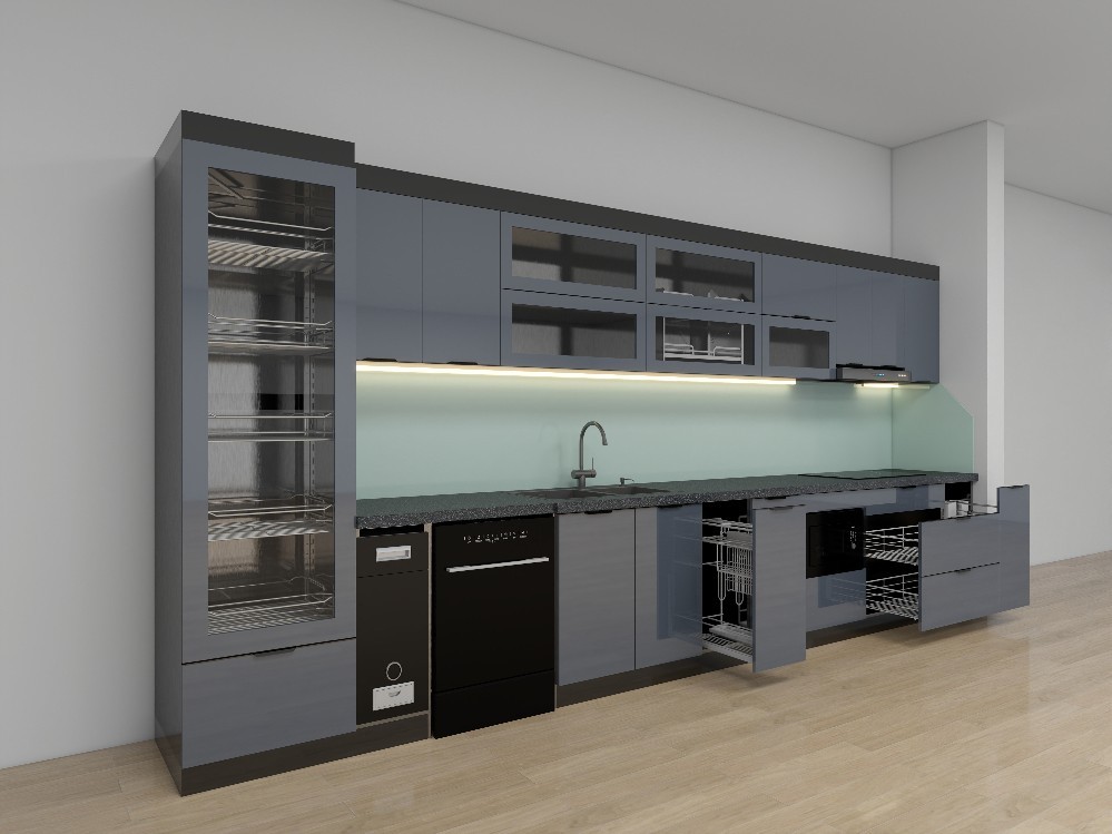 Tủ bếp Inox Cánh Kính TBHM57 2 Tủ bếp Inox Cánh Kính TBHM57 - Ảnh 2