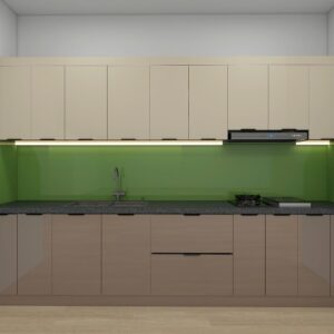 Tủ bếp Inox Cánh Kính TBHM60