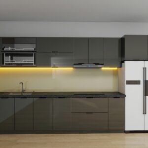 Tủ bếp Inox Cánh Kính TBHM61