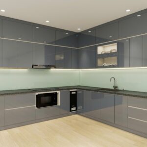 Tủ bếp Nhựa Picomat Cánh Acrylic TBHM63